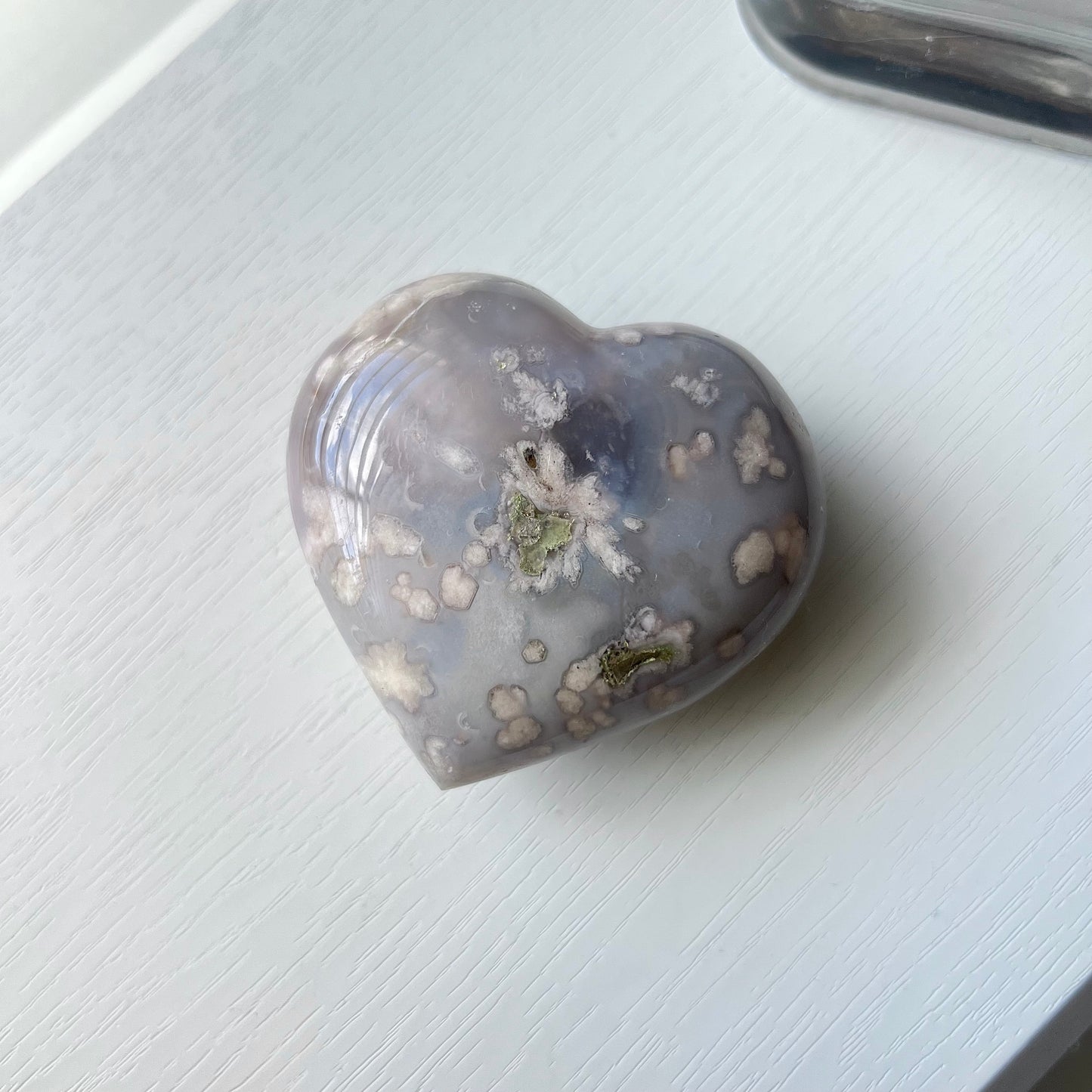 FLOWER AGATE HEART