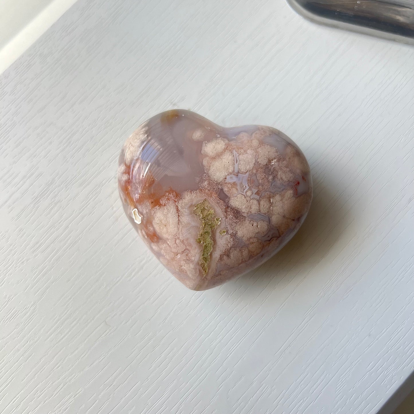 FLOWER AGATE HEART