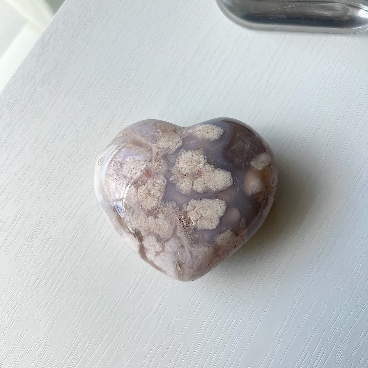 FLOWER AGATE HEART