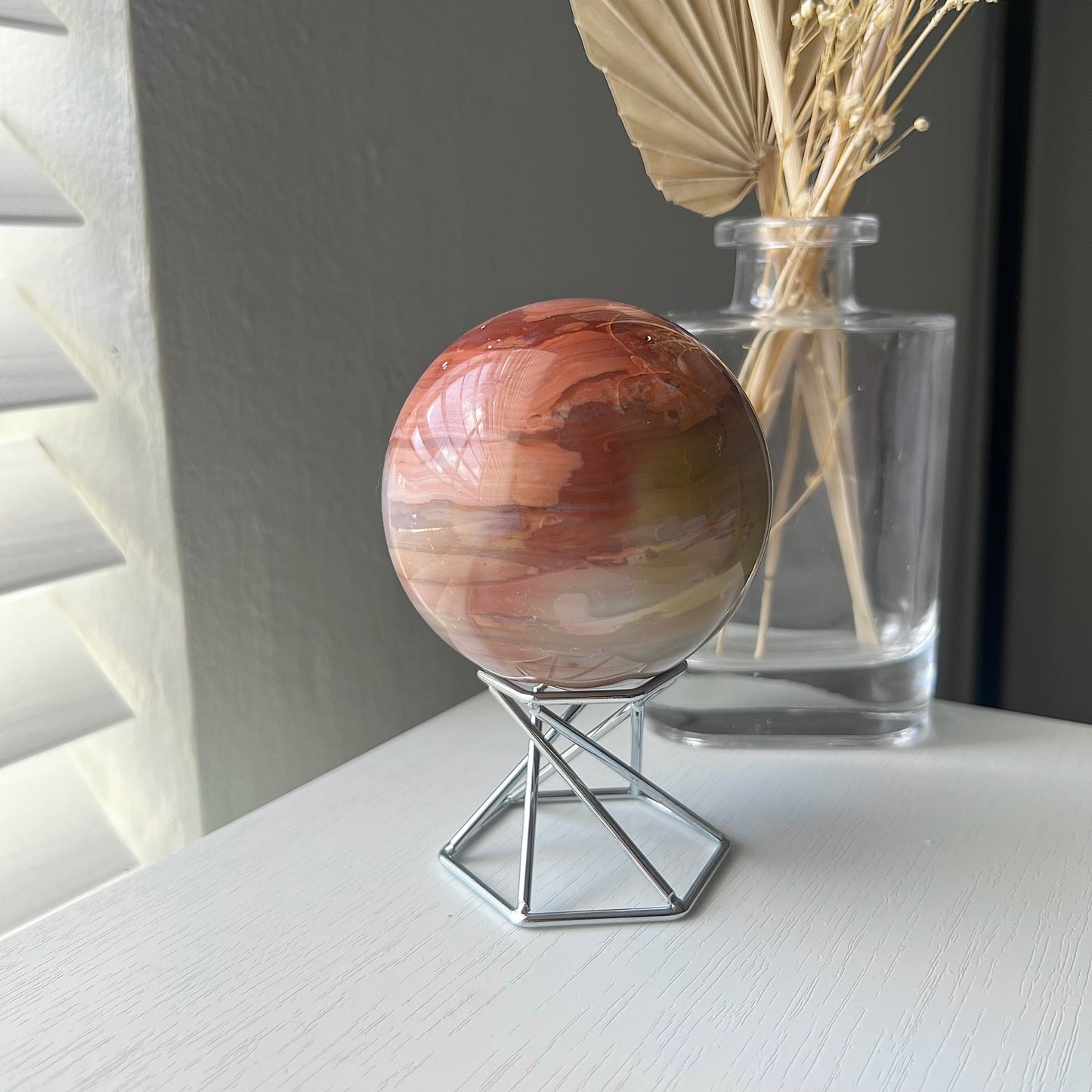 PINK OCEAN JASPER SPHERE