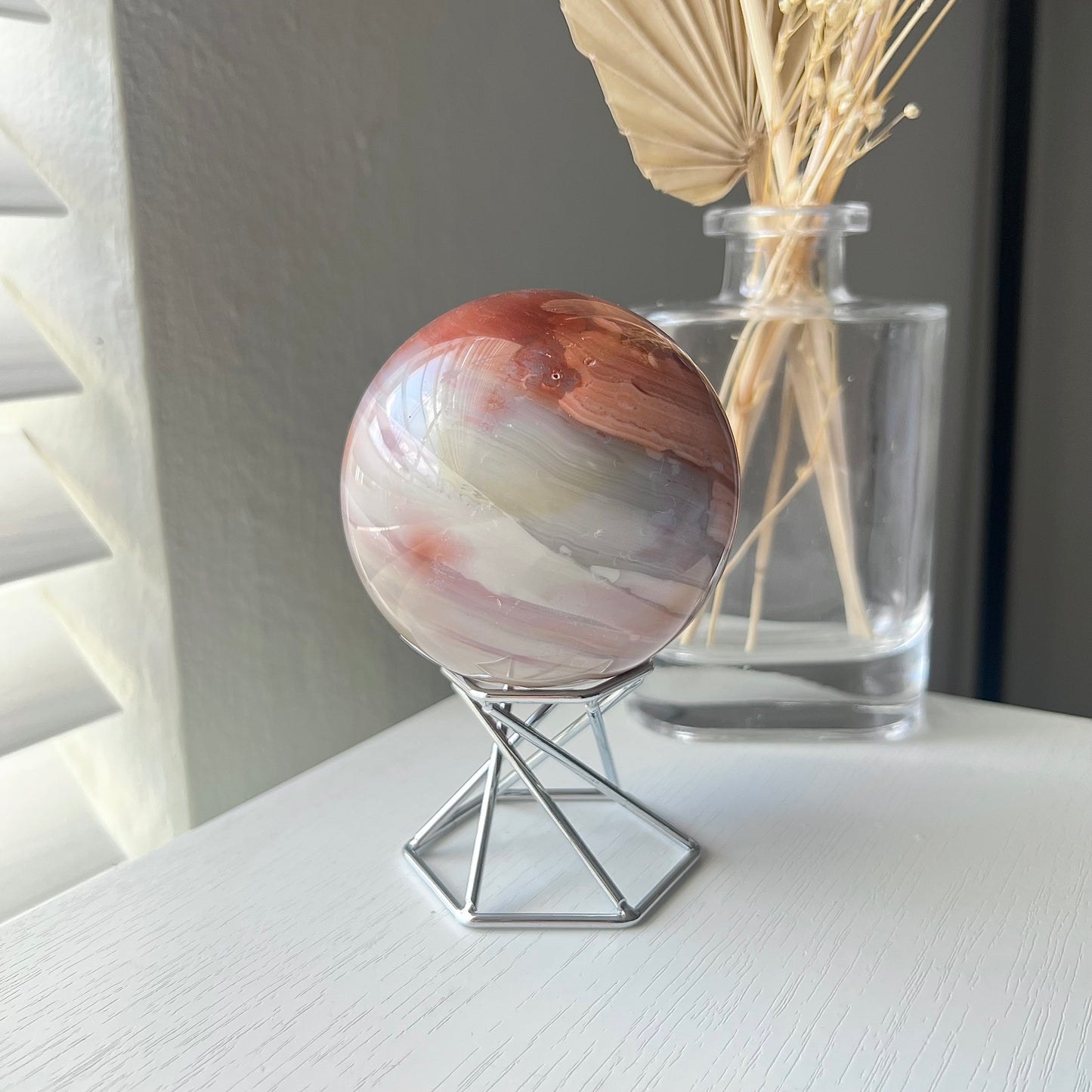 PINK OCEAN JASPER SPHERE