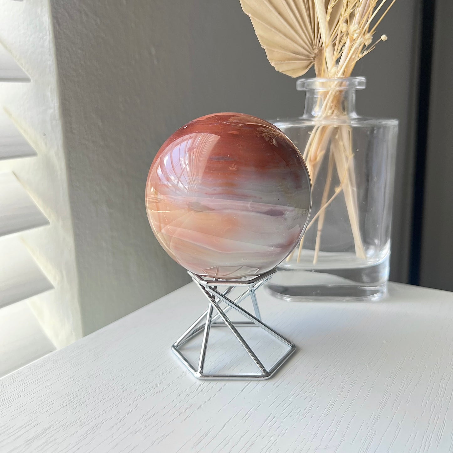 PINK OCEAN JASPER SPHERE