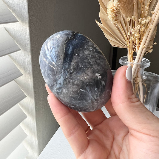 BLUE MOSS AGATE PALM